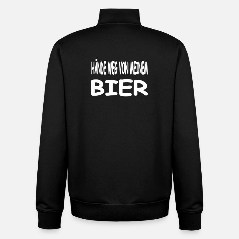 Bière - Sweat zippé unisexe en coton bio Stanley/Stella - noir