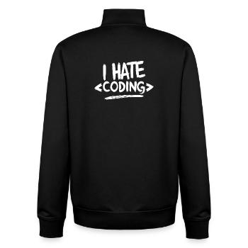 Ich hasse das Programmieren von Computer-Web-Programmierern - Unisex Organic Zip Sweatshirt von Stanley/Stella - Schwarz - Hinten - AI Model Male 185 light (185cm)