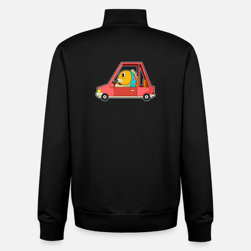 Fisch Auto - Unisex Organic Zip Sweatshirt von Stanley/Stella - Schwarz