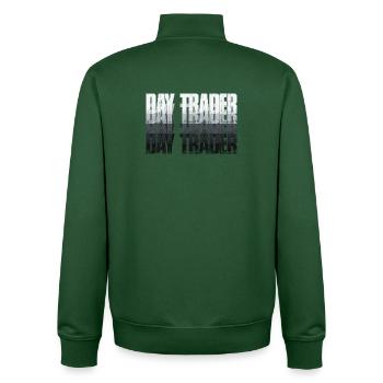 Day Trader Aktienmarkt Börse Trader - Unisex Organic Zip Sweatshirt von Stanley/Stella - Flaschengrün - Hinten - AI Model Male 185 dark (185cm)