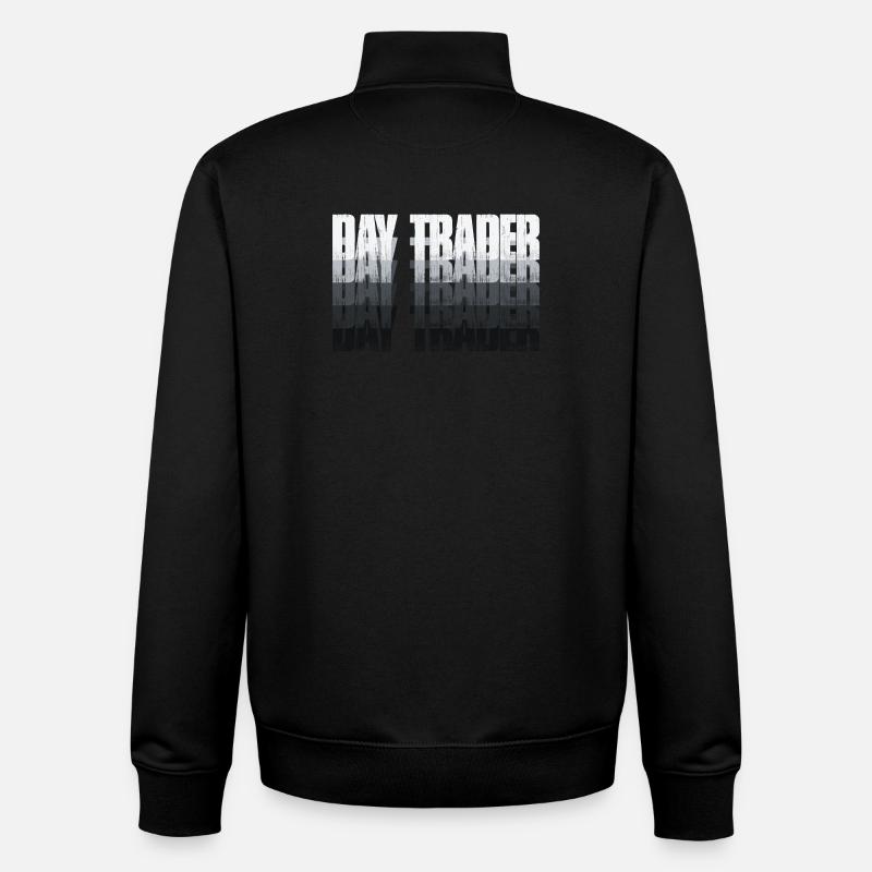 Day Trader Marché boursier Trader boursier - Sweat zippé unisexe en coton bio Stanley/Stella - noir
