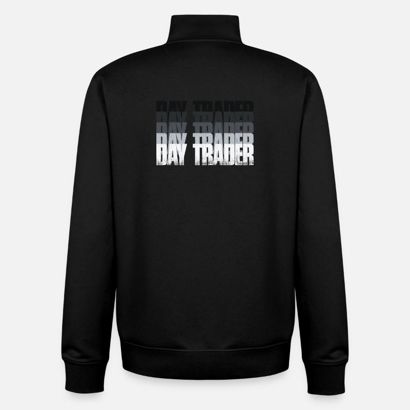 Day Trader Marché boursier Trader boursier - Sweat zippé unisexe en coton bio Stanley/Stella - noir