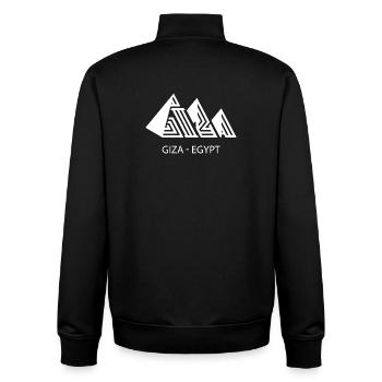 Gizeh, Ägypten, Pyramiden, Ägypten, Kairo, Touristen - Unisex Organic Zip Sweatshirt von Stanley/Stella - Schwarz - Hinten - AI Model Male 185 light (185cm)