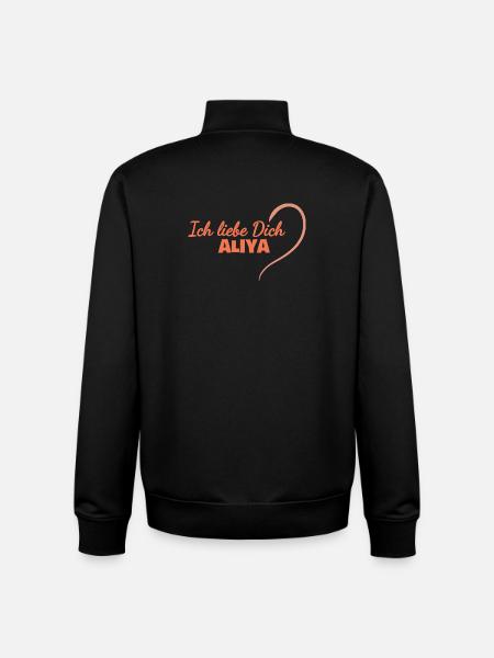 Aliya als Herz - Unisex Organic Zip Sweatshirt von Stanley/Stella - Schwarz