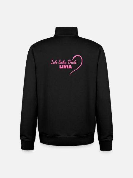 Livia als Herz - Unisex Organic Zip Sweatshirt von Stanley/Stella - Schwarz