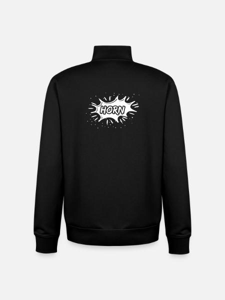 Horn as a gift - Unisex Organic Zip Sweatshirt by Stanley/Stella - black