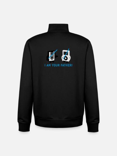 darth vader vs pod - Unisex Organic Zip Sweatshirt by Stanley/Stella - black