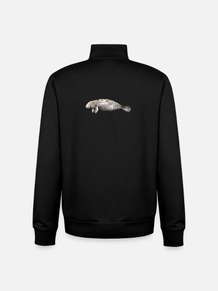 Manati - Manatee - Lamantin - Unisex Organic Zip Sweatshirt by Stanley/Stella - black