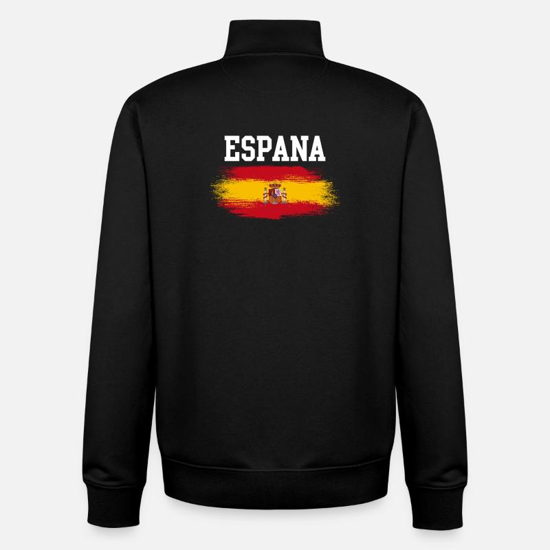 Espana Flaggenbürste - Unisex Organic Zip Sweatshirt von Stanley/Stella - Schwarz