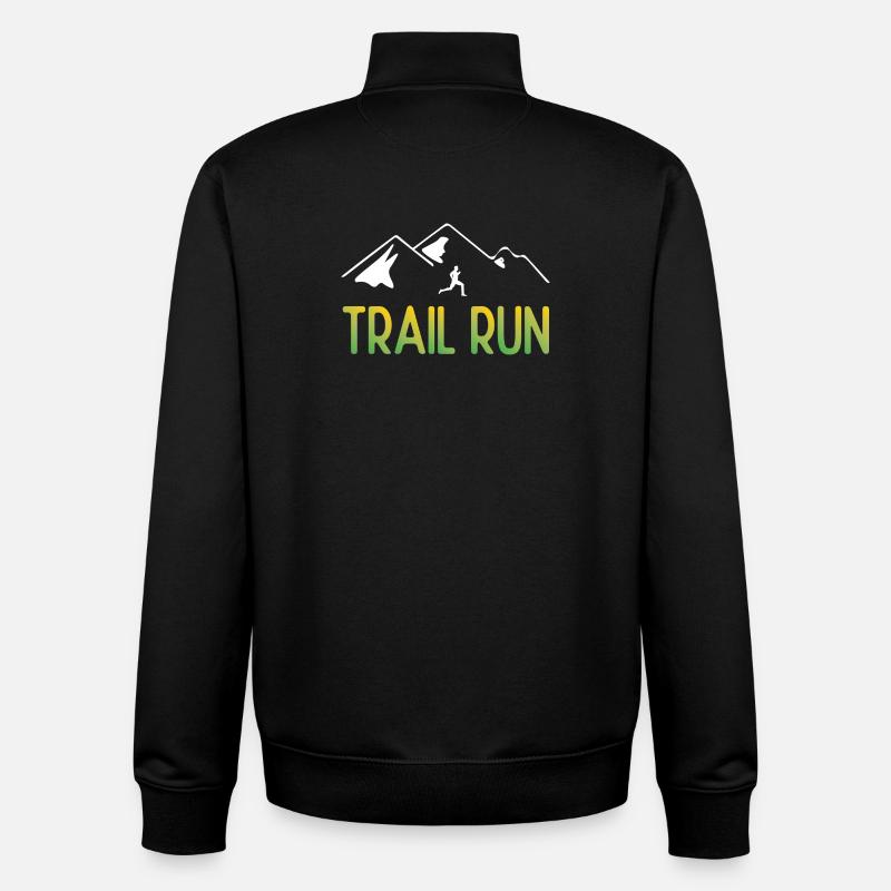 Trail Run - Unisex Organic Zip Sweatshirt by Stanley/Stella - black