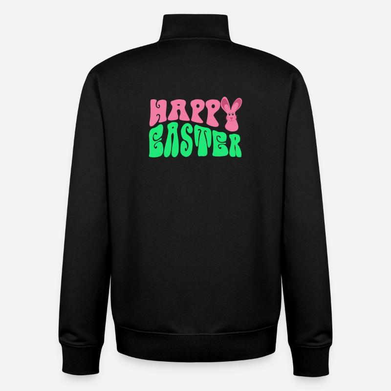 Frohe Ostern - Happy Easter - Unisex Organic Zip Sweatshirt von Stanley/Stella - Schwarz