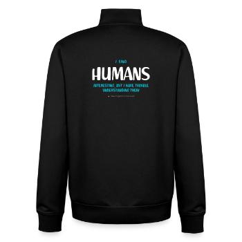 Menschen (dunkel) - Unisex Organic Zip Sweatshirt von Stanley/Stella - Schwarz - Hinten - AI Model Male 185 light (185cm)