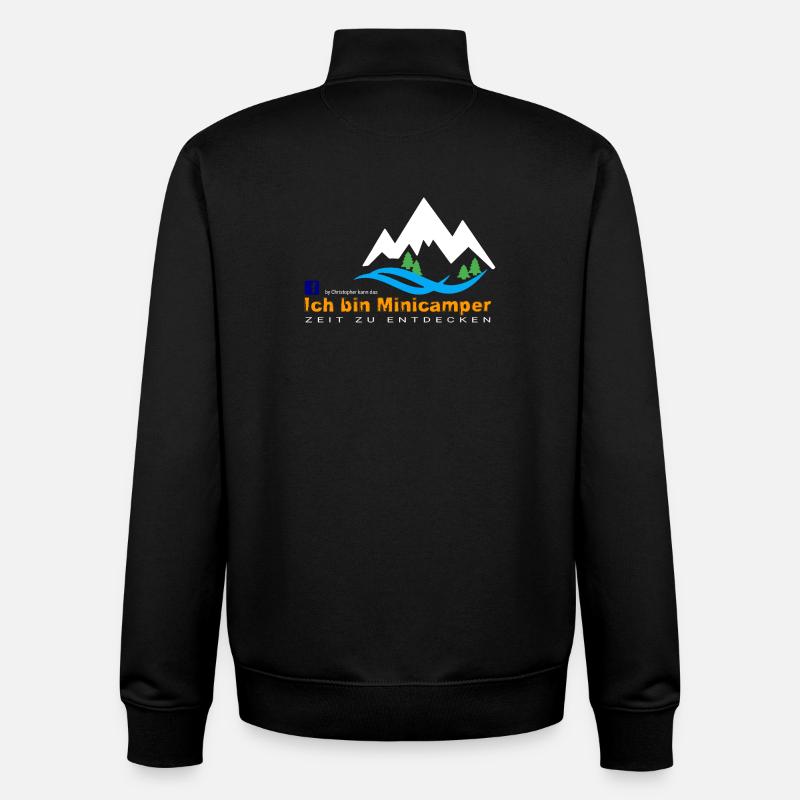 Minicamper Bergwanderer Motiv - Unisex Organic Zip Sweatshirt von Stanley/Stella - Schwarz