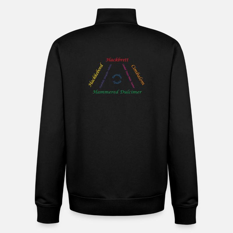 Famille Dulcimer Coloré - Sweat zippé unisexe en coton bio Stanley/Stella - noir