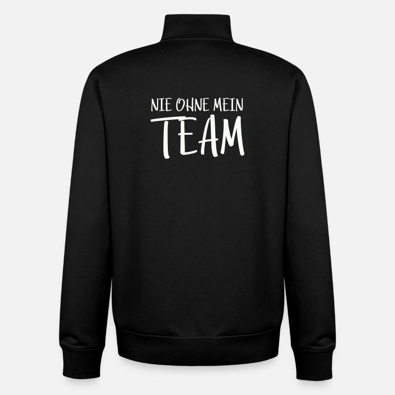 Mein Team - Unisex Organic Zip Sweatshirt von Stanley/Stella - Schwarz