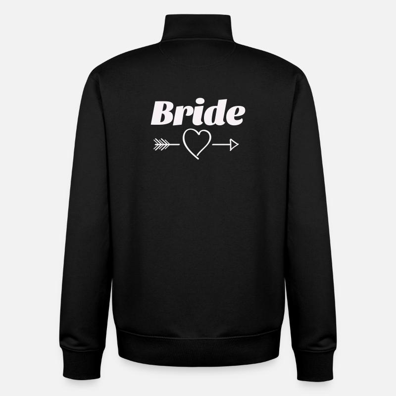 Braut Herz Pfeil Design - Unisex Organic Zip Sweatshirt von Stanley/Stella - Schwarz