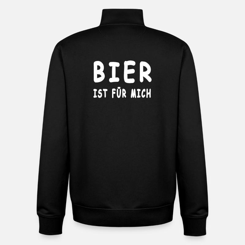 Bier - Unisex Organic Zip Sweatshirt von Stanley/Stella - Schwarz