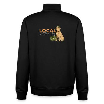 Local Southern Boy Waterfowl Hunting Life - Unisex Organic Zip Sweatshirt by Stanley/Stella - black - Back - AI Model Male 185 light (185cm)