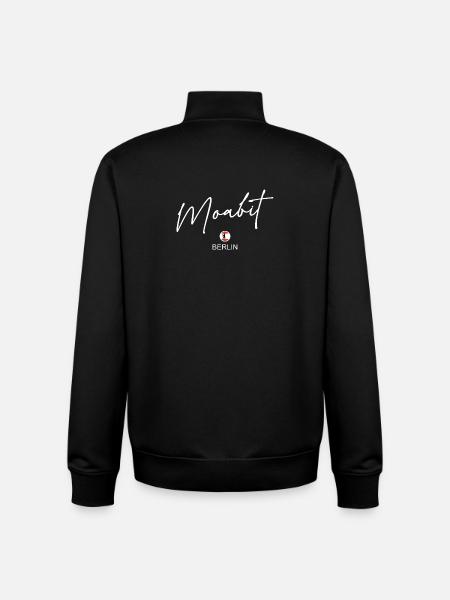 Moabit - Berlin Flag - Berlin Bear - Unisex Organic Zip Sweatshirt by Stanley/Stella - black