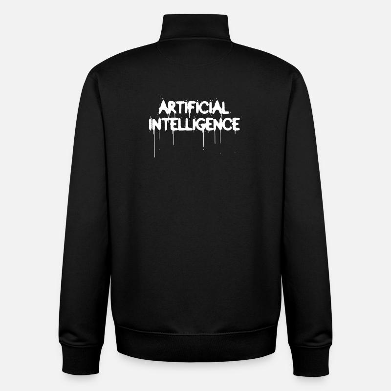 Intelligence artificielle Graffiti IA - Sweat zippé unisexe en coton bio Stanley/Stella - noir