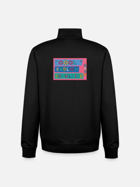 Finally a schoolchild - Unisex Organic Zip Sweatshirt by Stanley/Stella - black