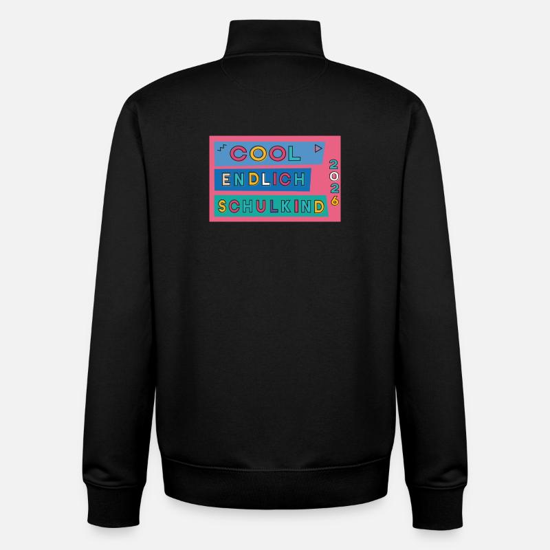 Endlich Schulkind  - Unisex Organic Zip Sweatshirt von Stanley/Stella - Schwarz