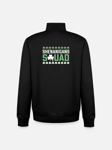 Shenanigans Squad Shamrock Tee - Unisex Organic Zip Sweatshirt by Stanley/Stella - black