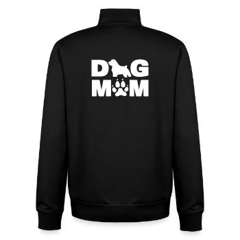 Norfolk Terrier nennt den lustigen Hund Mama - Unisex Organic Zip Sweatshirt von Stanley/Stella - Schwarz - Hinten - AI Model Male 185 light (185cm)