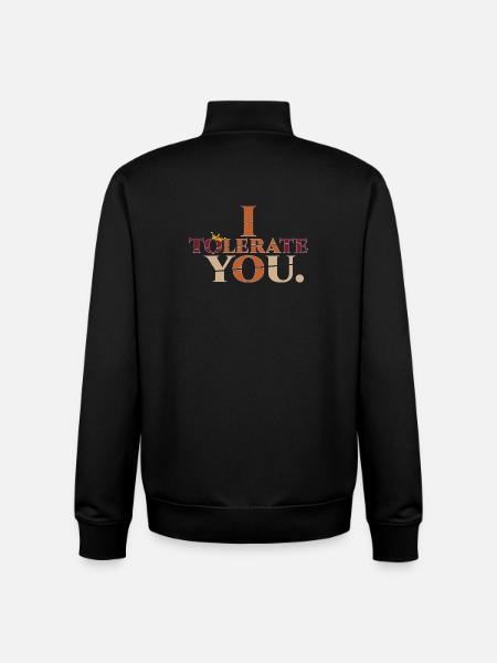 Tolerate2 - Unisex Organic Zip Sweatshirt by Stanley/Stella - black