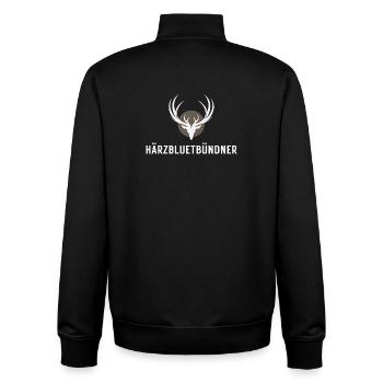 Härzbluetbündner - Unisex Organic Zip Sweatshirt von Stanley/Stella - Schwarz - Hinten - AI Model Male 185 light (185cm)