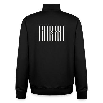 Barcode Illusion - Unisex Organic Zip Sweatshirt by Stanley/Stella - black - Back - AI Model Male 185 light (185cm)