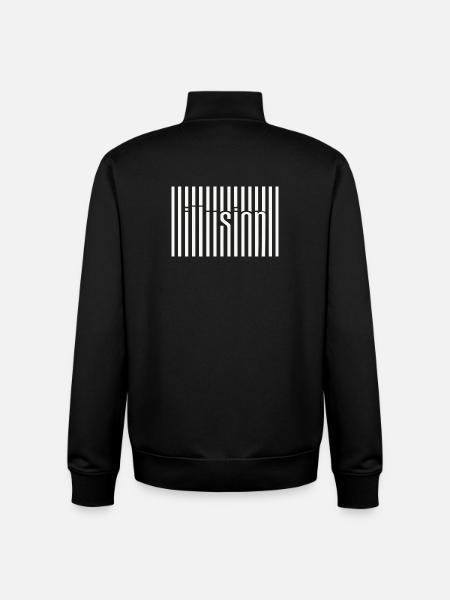 Barcode Illusion - Unisex Organic Zip Sweatshirt von Stanley/Stella - Schwarz