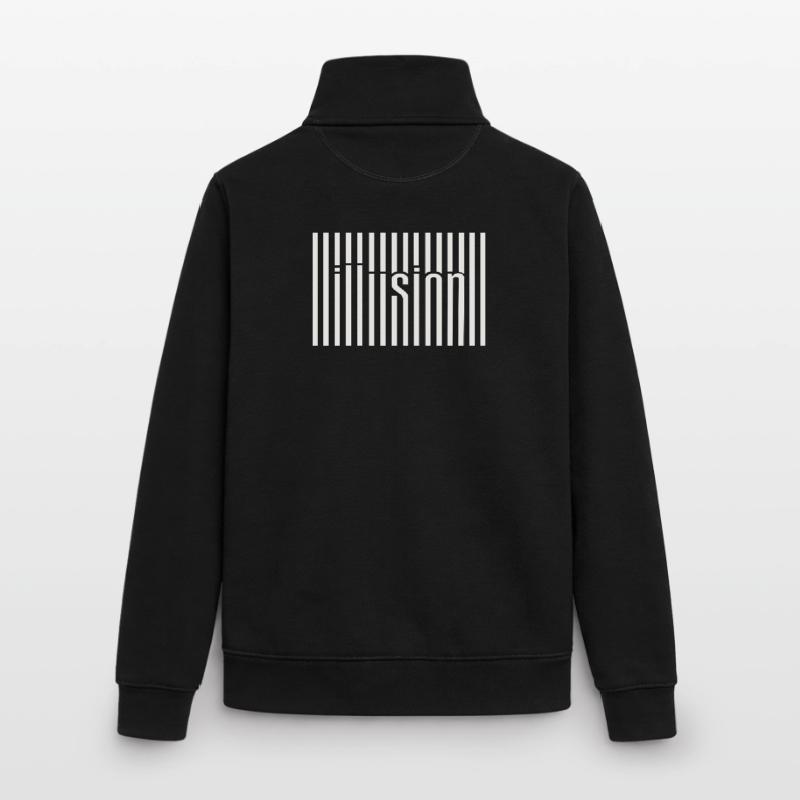 Illusion du code-barres Sweat zippé unisexe en coton bio Stanley/Stella