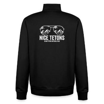 Beautiful Tetons, Grand Teton National Park, Grand Tet - Unisex Organic Zip Sweatshirt by Stanley/Stella - black - Back - AI Model Male 185 light (185cm)