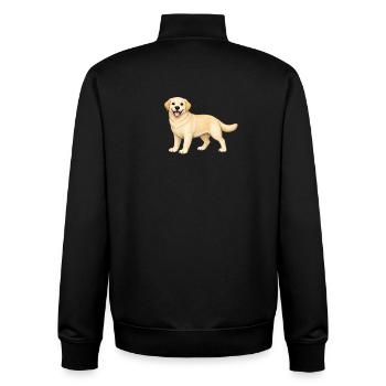 Biscuit Labrador - Sweat zippé unisexe en coton bio Stanley/Stella - noir - Dos - AI Model Male 185 light (185cm)