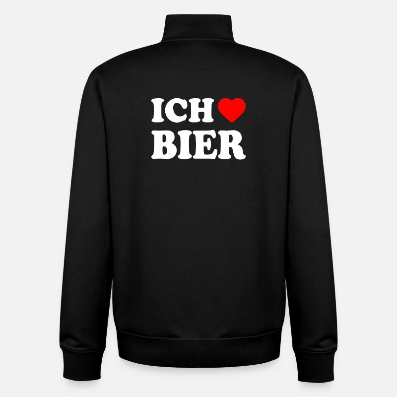 Ich liebe bier - Unisex Organic Zip Sweatshirt von Stanley/Stella - Schwarz