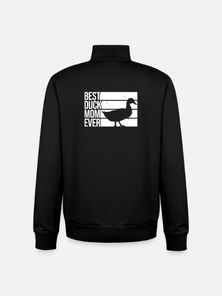 Best Duck Mom Ever - Unisex Organic Zip Sweatshirt by Stanley/Stella - black