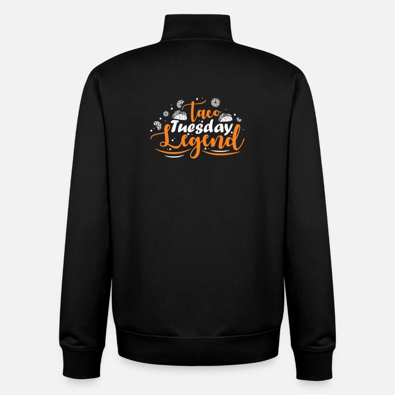taco tuesday legend - Unisex Organic Zip Sweatshirt by Stanley/Stella - black