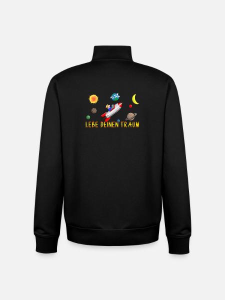 Live your dream - Unisex Organic Zip Sweatshirt by Stanley/Stella - black