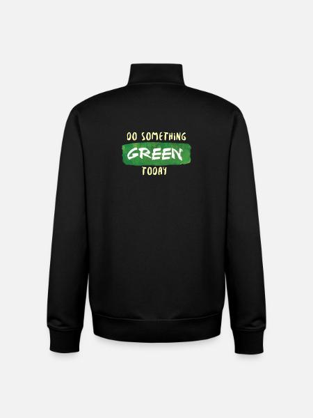 Do Something Green Today white - Sweat zippé unisexe en coton bio Stanley/Stella - noir