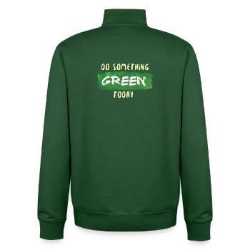 Do Something Green Today white - Unisex Organic Zip Sweatshirt by Stanley/Stella - bottle green - Back - AI Model Male 185 dark (185cm)