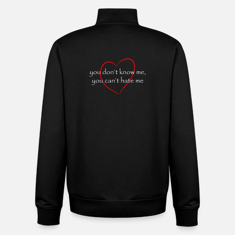 tu ne me connais pas - Sweat zippé unisexe en coton bio Stanley/Stella - noir