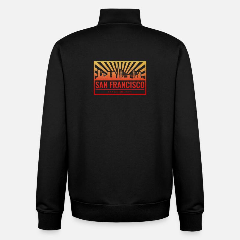 San Francisco Skyline Gradient - Unisex Organic Zip Sweatshirt von Stanley/Stella - Schwarz