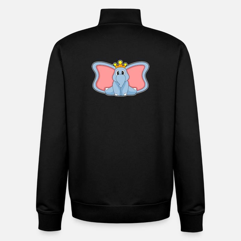Elefant Krone - Unisex Organic Zip Sweatshirt von Stanley/Stella - Schwarz