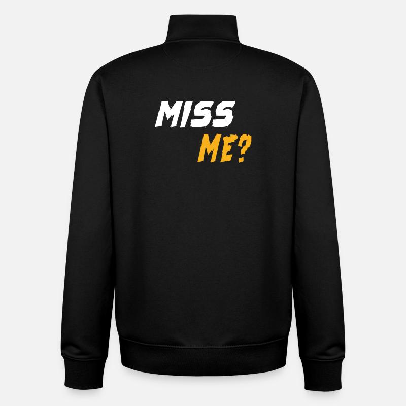 Me manque? - Sweat zippé unisexe en coton bio Stanley/Stella - noir