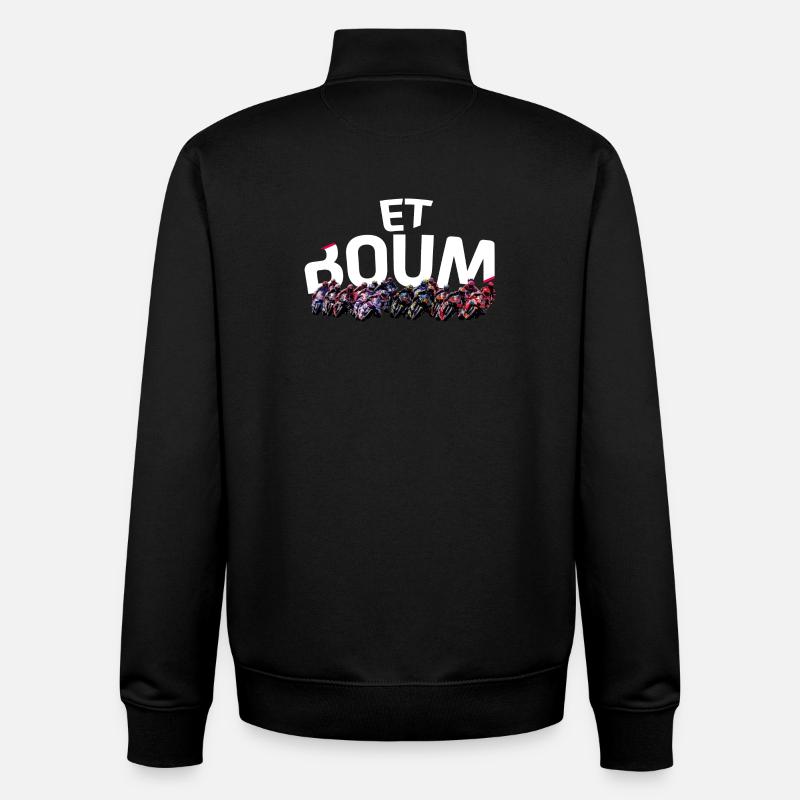 ET BOUM MOTO.GP - Sweat zippé unisexe en coton bio Stanley/Stella - noir