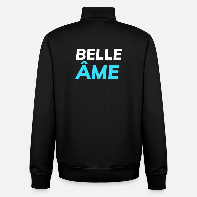 belle âme - Sweat zippé unisexe en coton bio Stanley/Stella - noir
