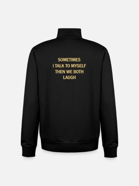 Self-Reflective Humour Quote Design - Unisex Organic Zip Sweatshirt by Stanley/Stella - black