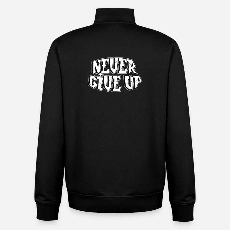 tout est possible, winner, battant - Sweat zippé unisexe en coton bio Stanley/Stella - noir