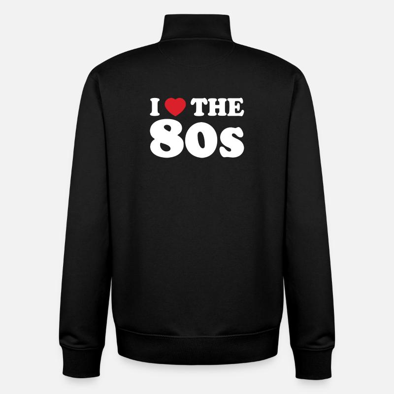 Love for the 80s - Unisex Organic Zip Sweatshirt by Stanley/Stella - black